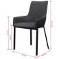 vidaXL Sillas de comedor 2 unidades tela gris oscuro vidaXL Sillas de comedor 2 unidades tela gris oscuro