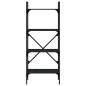 vidaXL Librería de 4 estantes madera ingeniería negro 56x31,5x138,5 cm