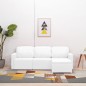 vidaXL Sofá cama modular de 3 plazas de cuero sintético blanco vidaXL Sofá cama modular de 3 plazas de cuero sintético blanco