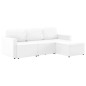 vidaXL Sofá cama modular de 3 plazas de cuero sintético blanco vidaXL Sofá cama modular de 3 plazas de cuero sintético blanco