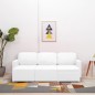 vidaXL Sofá cama modular de 3 plazas de cuero sintético blanco vidaXL Sofá cama modular de 3 plazas de cuero sintético blanco