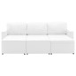 vidaXL Sofá cama modular de 3 plazas de cuero sintético blanco vidaXL Sofá cama modular de 3 plazas de cuero sintético blanco
