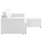 vidaXL Sofá cama modular de 3 plazas de cuero sintético blanco vidaXL Sofá cama modular de 3 plazas de cuero sintético blanco