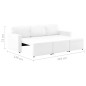 vidaXL Sofá cama modular de 3 plazas de cuero sintético blanco vidaXL Sofá cama modular de 3 plazas de cuero sintético blanco