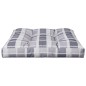 vidaXL Cojín para sofá de palets de tela a cuadros gris 80x80x12 cm vidaXL Cojín para sofá de palets de tela a cuadros gris 80x80x12 cm