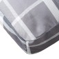 vidaXL Cojín para sofá de palets de tela a cuadros gris 80x80x12 cm vidaXL Cojín para sofá de palets de tela a cuadros gris 80x80x12 cm