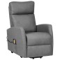 vidaXL Sillón de masaje elevable tela gris claro vidaXL Sillón de masaje elevable tela gris claro