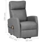 vidaXL Sillón de masaje elevable tela gris claro vidaXL Sillón de masaje elevable tela gris claro