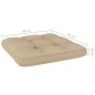 vidaXL Silla de jardín y cojines beige madera pino impregnada