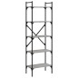 vidaXL Librería de 5 estantes madera gris Sonoma 56x31,5x174 cm