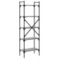 vidaXL Librería de 5 estantes madera gris Sonoma 56x31,5x174 cm