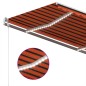 vidaXL Toldo automático LED sensor de viento naranja marrón 400x300 cm vidaXL Toldo automático LED sensor de viento naranja marrón 400x300 cm