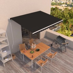 vidaXL Toldo retráctil automático gris antracita 450x350 cm