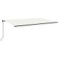 vidaXL Toldo retráctil manual color crema 500x350 cm vidaXL Toldo retráctil manual color crema 500x350 cm