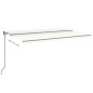 vidaXL Toldo retráctil manual color crema 500x350 cm vidaXL Toldo retráctil manual color crema 500x350 cm