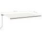 vidaXL Toldo retráctil manual color crema 500x350 cm vidaXL Toldo retráctil manual color crema 500x350 cm