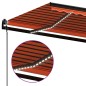 vidaXL Toldo automático LED sensor de viento naranja marrón 450x350 cm vidaXL Toldo automático LED sensor de viento naranja marrón 450x350 cm