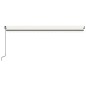 vidaXL Toldo retráctil manual crema 500x350 cm