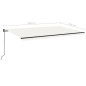 vidaXL Toldo retráctil manual crema 500x350 cm