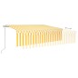 vidaXL Toldo automático persiana LED sensor de viento 6x3 m 