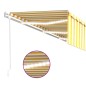vidaXL Toldo automático persiana LED sensor de viento 6x3 m 