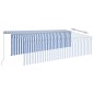 vidaXL Toldo retráctil manual con persiana azul y blanco 5x3 m
