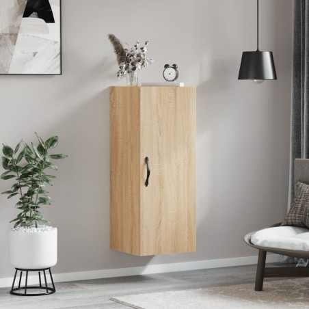 vidaXL Armario de pared madera ingeniería roble Sonoma 34,5x34x90 cm