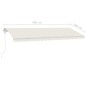 vidaXL Toldo de pie automático crema 500x300 cm vidaXL Toldo de pie automático crema 500x300 cm