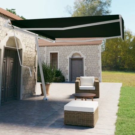 vidaXL Toldo de pie automático gris antracita 400x350 cm