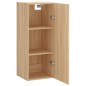 vidaXL Armario de pared madera ingeniería roble Sonoma 34,5x34x90 cm vidaXL Armario de pared madera ingeniería roble Sonoma 34,5x34x90 cm