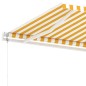 vidaXL Toldo de pie automático amarillo y blanco 450x350 cm vidaXL Toldo de pie automático amarillo y blanco 450x350 cm