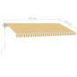 vidaXL Toldo de pie automático amarillo y blanco 450x350 cm vidaXL Toldo de pie automático amarillo y blanco 450x350 cm