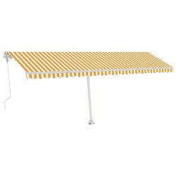 vidaXL Toldo de pie automático amarillo y blanco 600x350 cm
