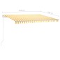 vidaXL Toldo retráctil automático con postes crema 4,5x3, 5m vidaXL Toldo retráctil automático con postes crema 4,5x3, 5m