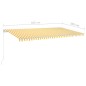 vidaXL Toldo retráctil automático con postes amarillo y blanco 6x3,5 m vidaXL Toldo retráctil automático con postes amarillo y blanco 6x3,5 m
