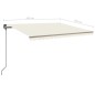 vidaXL Toldo manual retráctil con LED color crema 4,5x3,5 m vidaXL Toldo manual retráctil con LED color crema 4,5x3,5 m