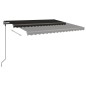 vidaXL Toldo automático LED sensor de viento gris antracita 4,5x3,5 m vidaXL Toldo automático LED sensor de viento gris antracita 4,5x3,5 m