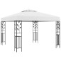 vidaXL Carpa cenador de jardín con tira de luz LED 3x3 m blanco vidaXL Carpa cenador de jardín con tira de luz LED 3x3 m blanco