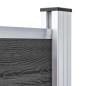 vidaXL Set de paneles de valla WPC negro 872x146 cm vidaXL Set de paneles de valla WPC negro 872x146 cm