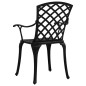 vidaXL Mesa y sillas de bistró 3 piezas aluminio fundido negro