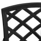 vidaXL Mesa y sillas de bistró 3 piezas aluminio fundido negro