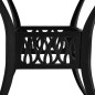 vidaXL Mesa y sillas de bistró 5 piezas aluminio fundido negro