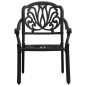 vidaXL Mesa y sillas de bistró 5 piezas aluminio fundido negro vidaXL Mesa y sillas de bistró 5 piezas aluminio fundido negro