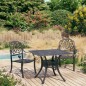 vidaXL Mesa y sillas de bistró 3 piezas aluminio fundido negro vidaXL Mesa y sillas de bistró 3 piezas aluminio fundido negro