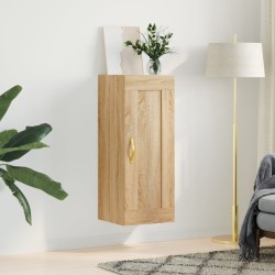 vidaXL Armario de pared madera ingeniería roble Sonoma 34,5x34x90 cm