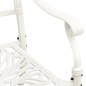 vidaXL Mesa y sillas de bistró 3 piezas aluminio fundido blanco vidaXL Mesa y sillas de bistró 3 piezas aluminio fundido blanco