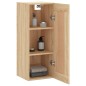 vidaXL Armario de pared madera ingeniería roble Sonoma 34,5x34x90 cm