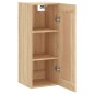 vidaXL Armario de pared madera ingeniería roble Sonoma 34,5x34x90 cm