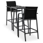 vidaXL Conjunto de bar para jardín 3 piezas negro vidaXL Conjunto de bar para jardín 3 piezas negro