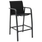 vidaXL Conjunto de bar para jardín 3 piezas negro vidaXL Conjunto de bar para jardín 3 piezas negro